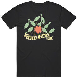 Gutter Girls Bowling Team Mens Soft Cotton Tee T Shirt