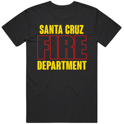 Santa Cruz Fire Department Personalized City Mens Soft Cotton Tee T Shirt