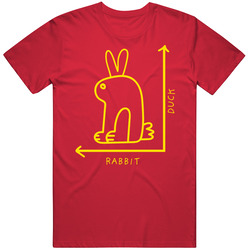 Duck Or Rabbit Funny Chart Mens Soft Cotton Tee T Shirt