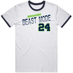 Marshawn Lynch 24 Beast Mode Favorite Player Football Mens Soft Cotton Tee T Shirt