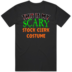 This Is My Scary Stock Clerk Costume Cool Halloween Job Mens Soft Cotton Tee T Shirt This Is My Scary Stock Clerk Costume Cool Halloween Job Mens Soft Cotton Tee T Shirt