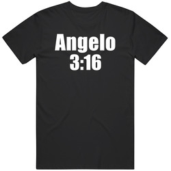 Angelo 3:16 Stone Cold Steve Austin Custom First Name Wrestler Parody Mens Soft Cotton Tee T Shirt