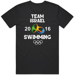 Israel Swimming Team Rio 2016 Olympic Games Sport Mens Soft Cotton Tee T Shirt