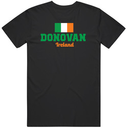 Donovan Ireland Flag Custom Irish Last Name St Patricks Day Mens Soft Cotton Tee T Shirt