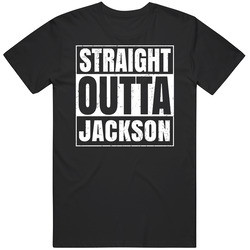 Straight Outta Jackson Michigan City Compton Parody Grunge Mens Soft Cotton Tee T Shirt