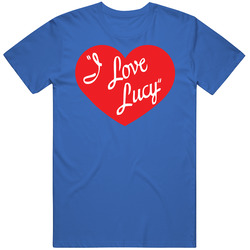 I Love Lucy Vintage Retro Funny Royal Blue Merch Classic Cotton Mens Soft Cotton Tee T Shirt