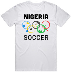 Nigeria Soccer Rio 2016 Summer Olympics Mens Soft Cotton Tee T Shirt