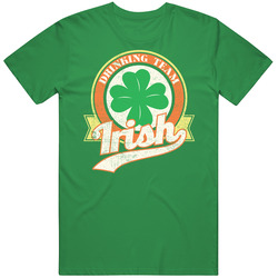 Irish Drinking Team Funny St. Patrick's Day Worn Look Mens Soft Cotton Tee T Shirt