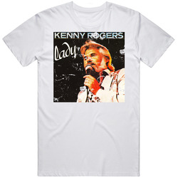 Kenny Rogers Lady Music Distressed Look Mens Soft Cotton Tee T Shirt