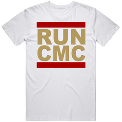 Run Cmc Christian Mccaffrey White Mens Soft Cotton Tee T Shirt