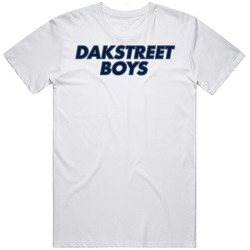 Dakstreet Boys Funny Dak Prescott White Mens Soft Cotton Tee T Shirt