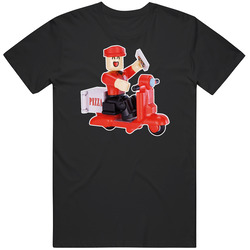 Roblox Work At A Pizza Place Delivery Boy Figurine Video Game Gamer Mens Soft Cotton Tee T Shirt