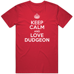 Dudgeon Keep Calm And Love Parody Custom Name Mens Soft Cotton Tee T Shirt