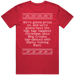Hap Happiest National Lampoons Christmas Vacation Quote Clark Knit Mens Soft Cotton Tee T Shirt