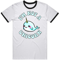 I'm Not A Unicorn Narwhal Mens Soft Cotton Tee T Shirt