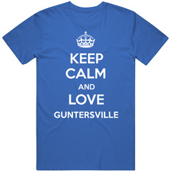 Keep Calm And Love Guntersville City Parody Mens Soft Cotton Tee T Shirt