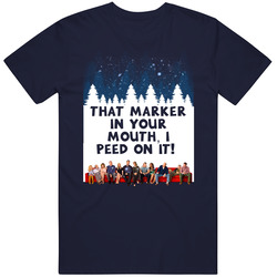 Marker In Your Mouth Four Christmases Quote Mens Soft Cotton Tee T Shirt