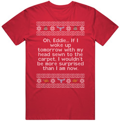 Head Sewn To Carpet National Lampoons Christmas Vacation Quote Food Knit Mens Soft Cotton Tee T Shirt