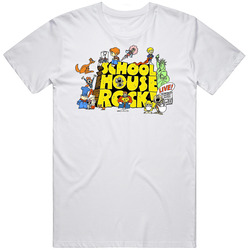 Schoolhouse Rock Big Letters Kids 70s 80s Tv Show Mens Soft Cotton Tee T Shirt