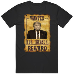 Donald Trump Wanted For Treason Outlaw Mens Soft Cotton Tee T Shirt