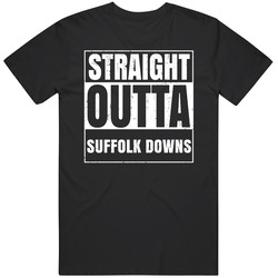Straight Outta Suffolk Downs Street Name Neighbourhood Parody Mens Soft Cotton Tee T Shirt