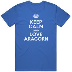Aragorn Keep Calm And Love Parody Custom Name Mens Soft Cotton Tee T Shirt