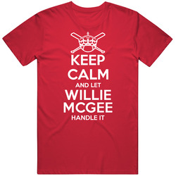 Keep Calm And Let Willie Mcgee Handle It St. Louis Baseball Player Cool Fan Mens Soft Cotton Tee T Shirt