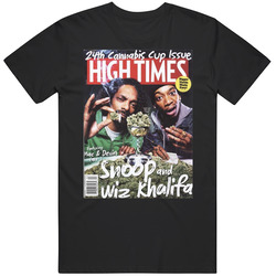 Wiz Khalifa And Snoop Mac And Devin High Times Magazine Stoner Mens Soft Cotton Tee T Shirt