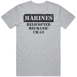 Helicopter Mechanic Ch-53 Marines Mens Soft Cotton Tee T Shirt