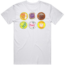 Retro 90s Scratch And Sniff Teacher Stickers Mens Soft Cotton Tee T Shirt