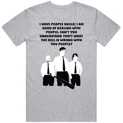 Office Space Silhouette I Have People Skills Mens Soft Cotton Tee T Shirt
