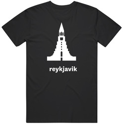 Reykjavik Iceland World Class Cities Landmarks Dark Mens Soft Cotton Tee T Shirt