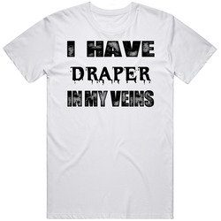 I Have Draper In My Blood Last Name Mens Soft Cotton Tee T Shirt