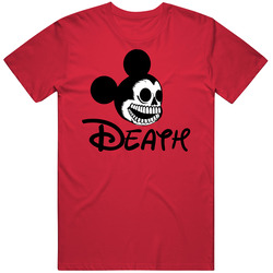 Mickey Mouse Death Halloween Mens Soft Cotton Tee T Shirt
