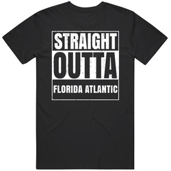 Florida Atlantic Fl University College Straight Outta Graduation Parody Fan Mens Soft Cotton Tee T Shirt