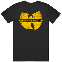 White Girl Wasted W Word Cool Wutang Logo Parody Mens Soft Cotton Tee T Shirt