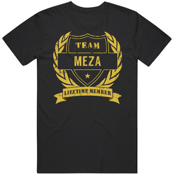 Team Meza Lifetime Member Last Name Surname Mens Soft Cotton Tee T Shirt