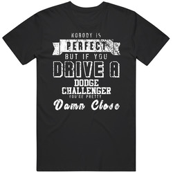 Nobody Is Perfect But If You Drive A Dodge Challenger You're Pretty Close Car Lover Cool Mens Soft Cotton Tee T Shirt