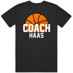 Coach Haas Basketball Name Mens Soft Cotton Tee T Shirt