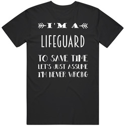 Im A Lifeguard To Save Time Job Mens Soft Cotton Tee T Shirt