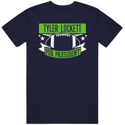 Tyler Lockett For President Seattle Football Player Funny Political Satire Sports Fan Mens Soft Cotton Tee T Shirt