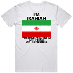 I'm Iranian Nationality Flag You Couldn't Handle Me Mens Soft Cotton Tee T Shirt