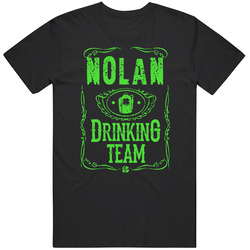 Nolan Irish Drinking Team Whiskey Beer Custom Last Name St Patricks Day Mens Soft Cotton Tee T Shirt