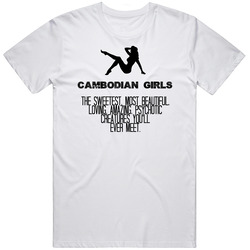 Cambodian Girls Beautiful Creatures Essential Nationality Mens Soft Cotton Tee T Shirt