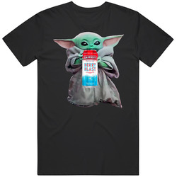 Baby Yoda The Child Mandalorian Smirnoff Ice Berry Blast Drink Mens Soft Cotton Tee T Shirt