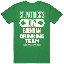 Brennan Irish Drinking Team Whiskey Beer Custom Last Name St Patricks Day Mens Soft Cotton Tee T Shirt