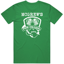 Mcgrew Drinking Pub Crawl Clover Ireland Irish St Patricks Day Ireland Mens Soft Cotton Tee T Shirt