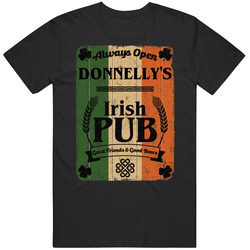 Donnelly Irish Pub Sign Custom St Patricks Day First Name Ireland Pride Mens Soft Cotton Tee T Shirt