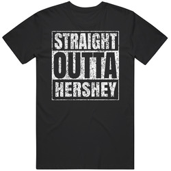 Straight Outta Hershey Distressed Look City Grunge Cool Mens Soft Cotton Tee T Shirt