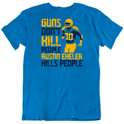 Guns Dont Kill Austin Ekeler Kills People Los Angeles Football Mens Soft Cotton Tee T Shirt